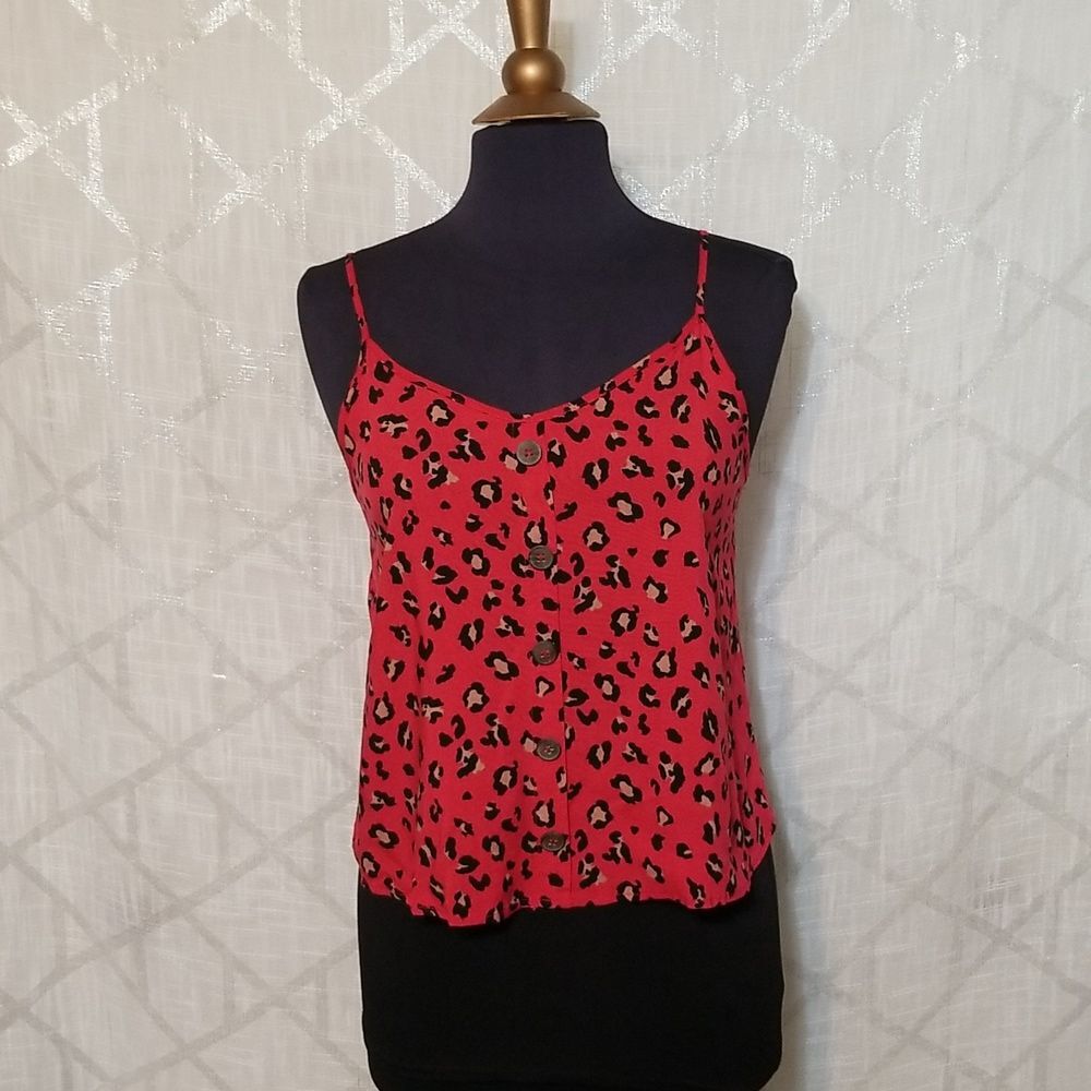 Papaya Top Strappy Womens Size Small Animal Cheetah Print Y2k Summer